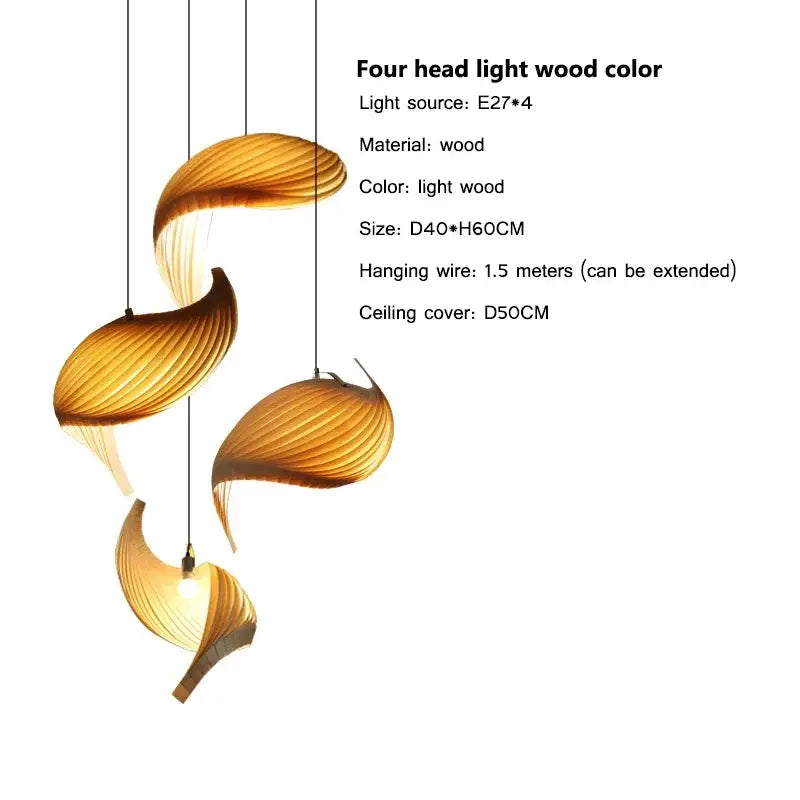 Suspension Moderne Design Bois