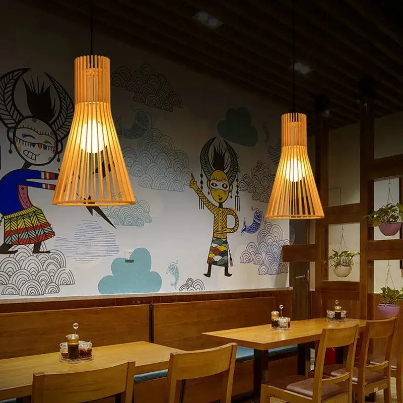 Suspension Moderne Design Bois