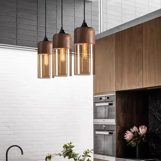 Suspension Moderne Design Bois